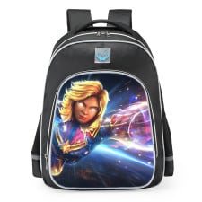 Marvel Contest Of Champions Captain Marvel School Backpack