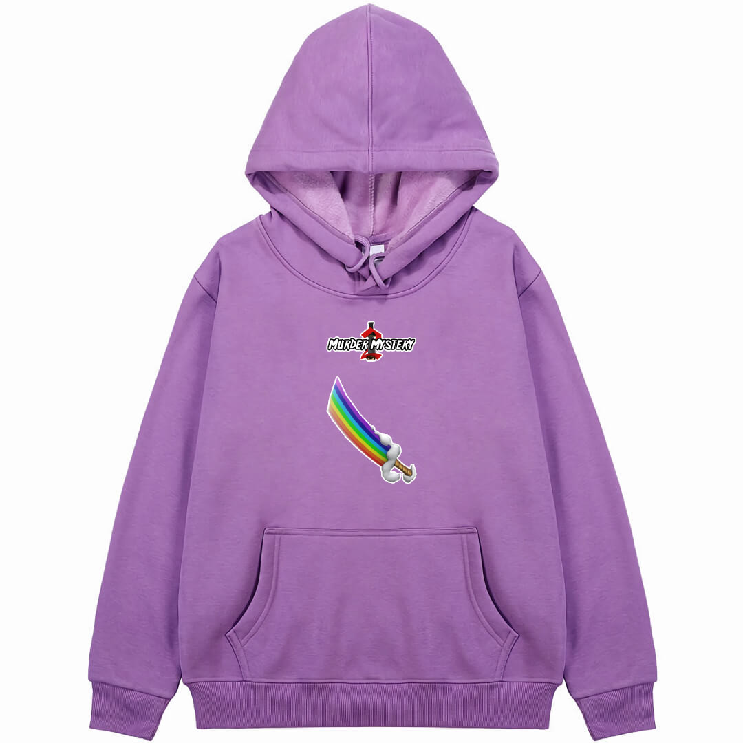 Roblox Murder Mystery 2 Hoodie Hooded Sweatshirt Sweater Jacket - Rainbow Knife