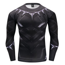 Black Panther 3D Printed Long Sleeve Shirt