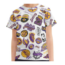 NBA Los Angeles Lakers Tee T-Shirt - Los Angeles Lakers Mania College Logo